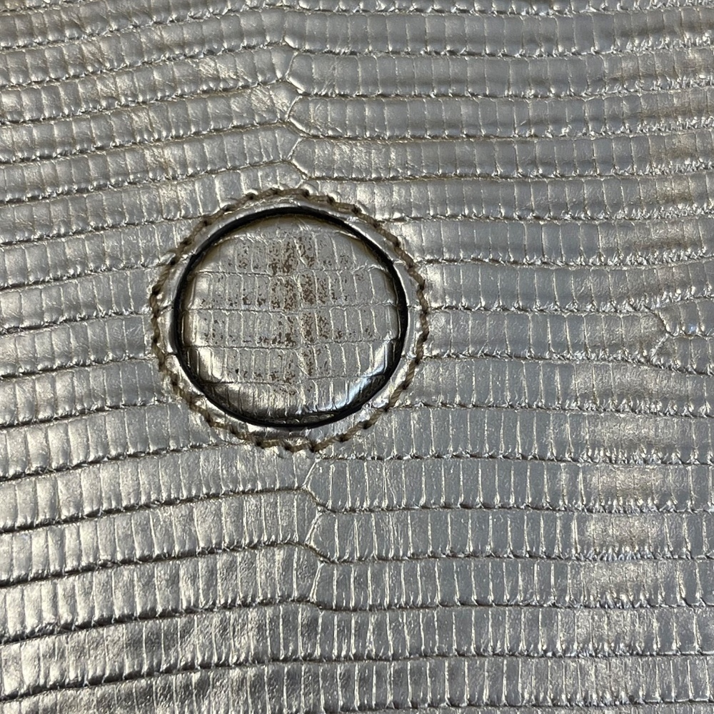 Gucci Gold Laminated Lizard Clutch w/ Crystal Dragonfly Embellishments-Preloved - Picture 11 of 16